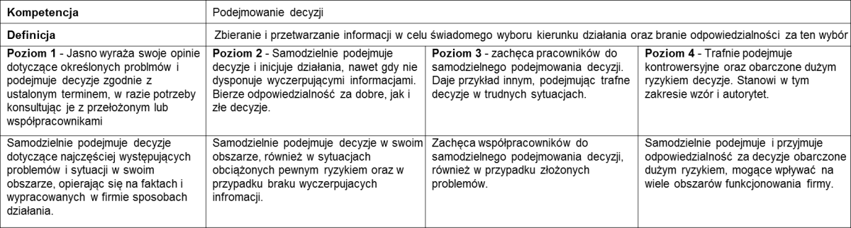 model komepetencyjny